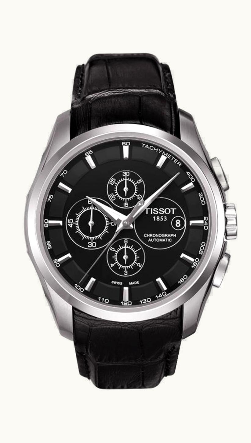 Tissot Couturier Automatic Chronograph Black / Strap