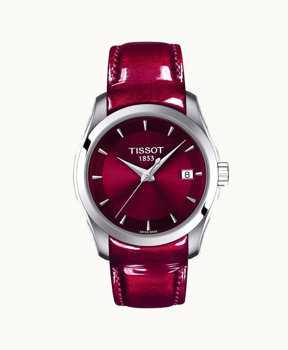 Tissot Couturier Quartz 32 Stainless Steel / Red / Strap