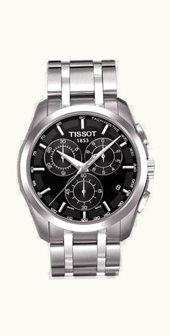 Tissot Couturier Quartz Chronograph Stainless Steel / Black / BRacelet