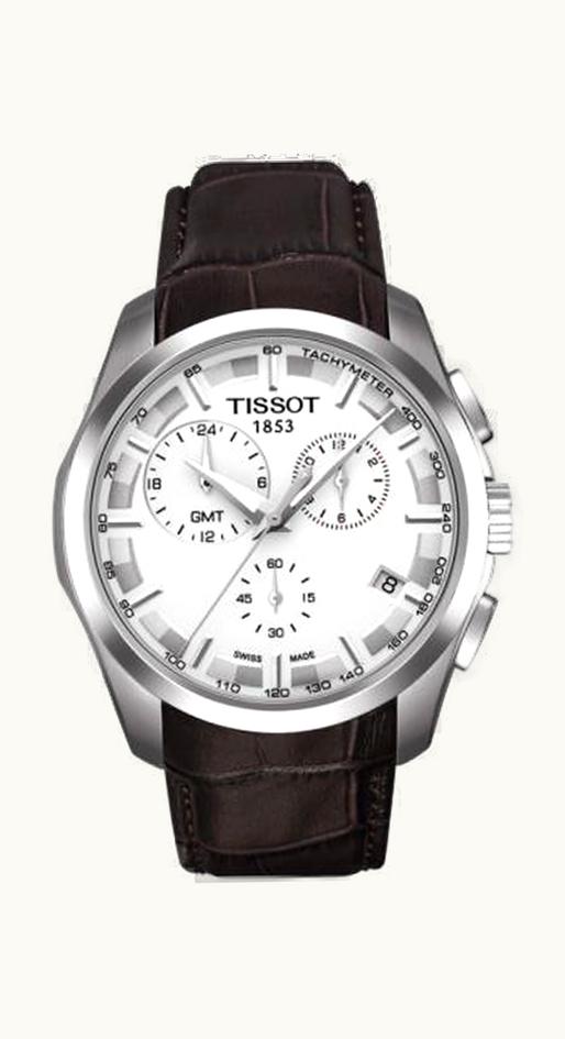 Tissot Couturier Quartz Chronograph GMT Silver / Strap