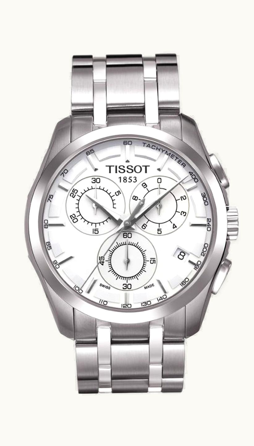 Tissot Couturier Quartz Chronograph GMT Silver