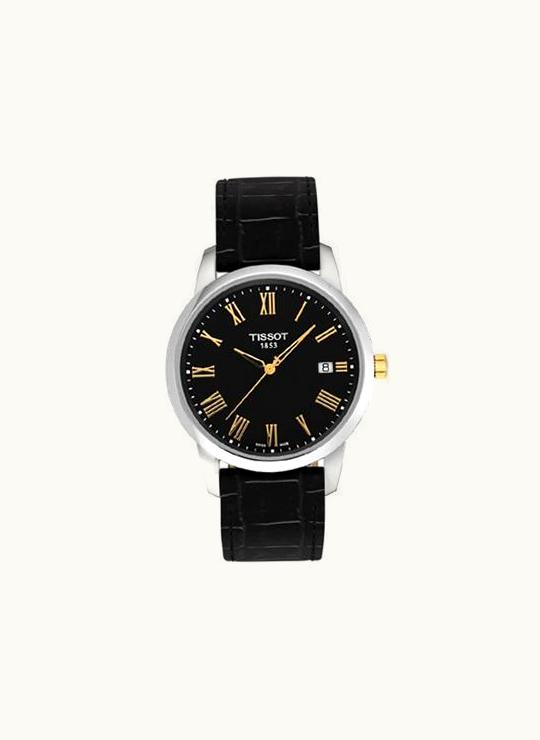 Tissot Dream Quartz 38 Stainless Steel / Yellow Gold PVD / Black / Strap