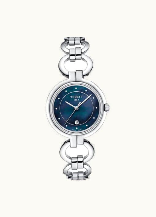 Tissot Flamingo Stainless Steel / Black MOP / Bracelet