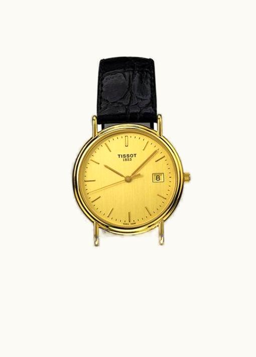 Tissot Carmel Quartz 33.9 Yellow Gold / Champagne / Strap