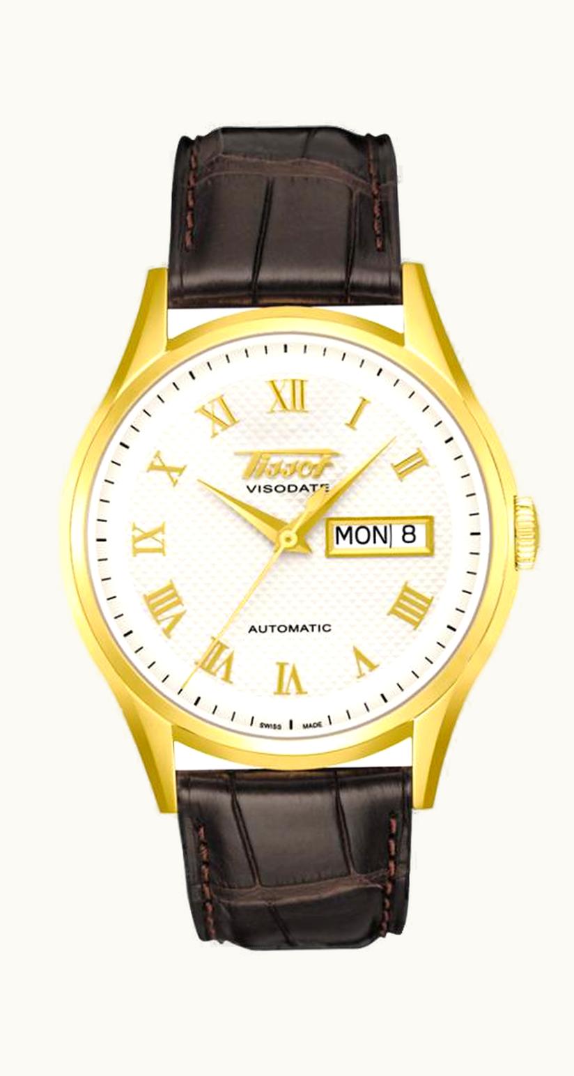 Tissot Visodate Automatic Yellow Gold / Silver / Strap