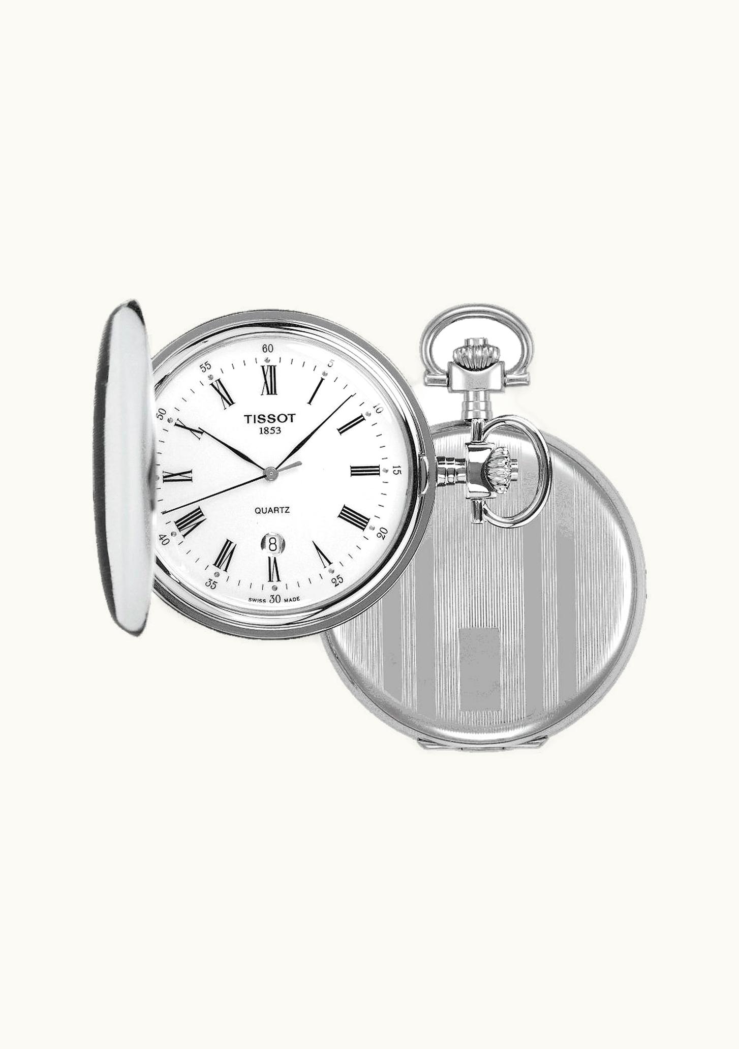 Tissot Savonette Quartz Stainless Steel / White-Roman