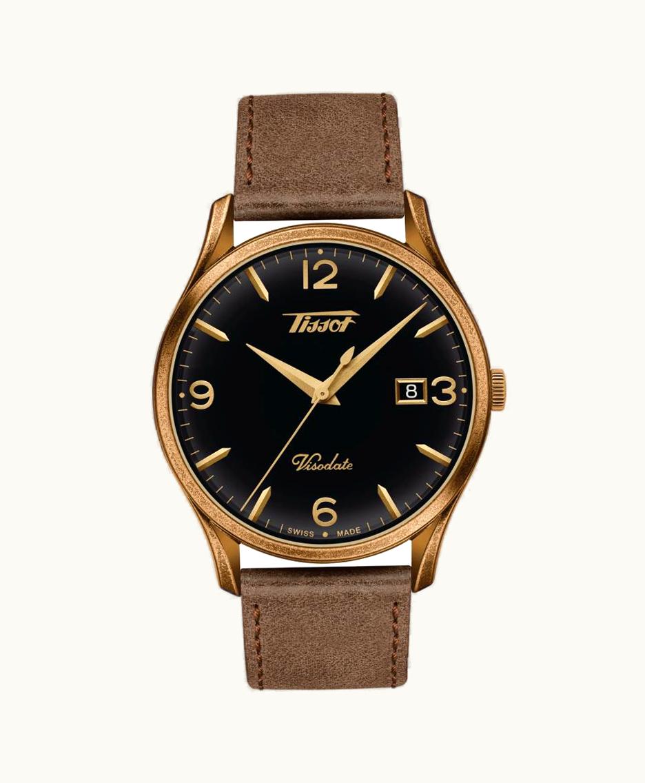 Tissot Visodate Quartz 40 Bronze PVD / Black / Strap