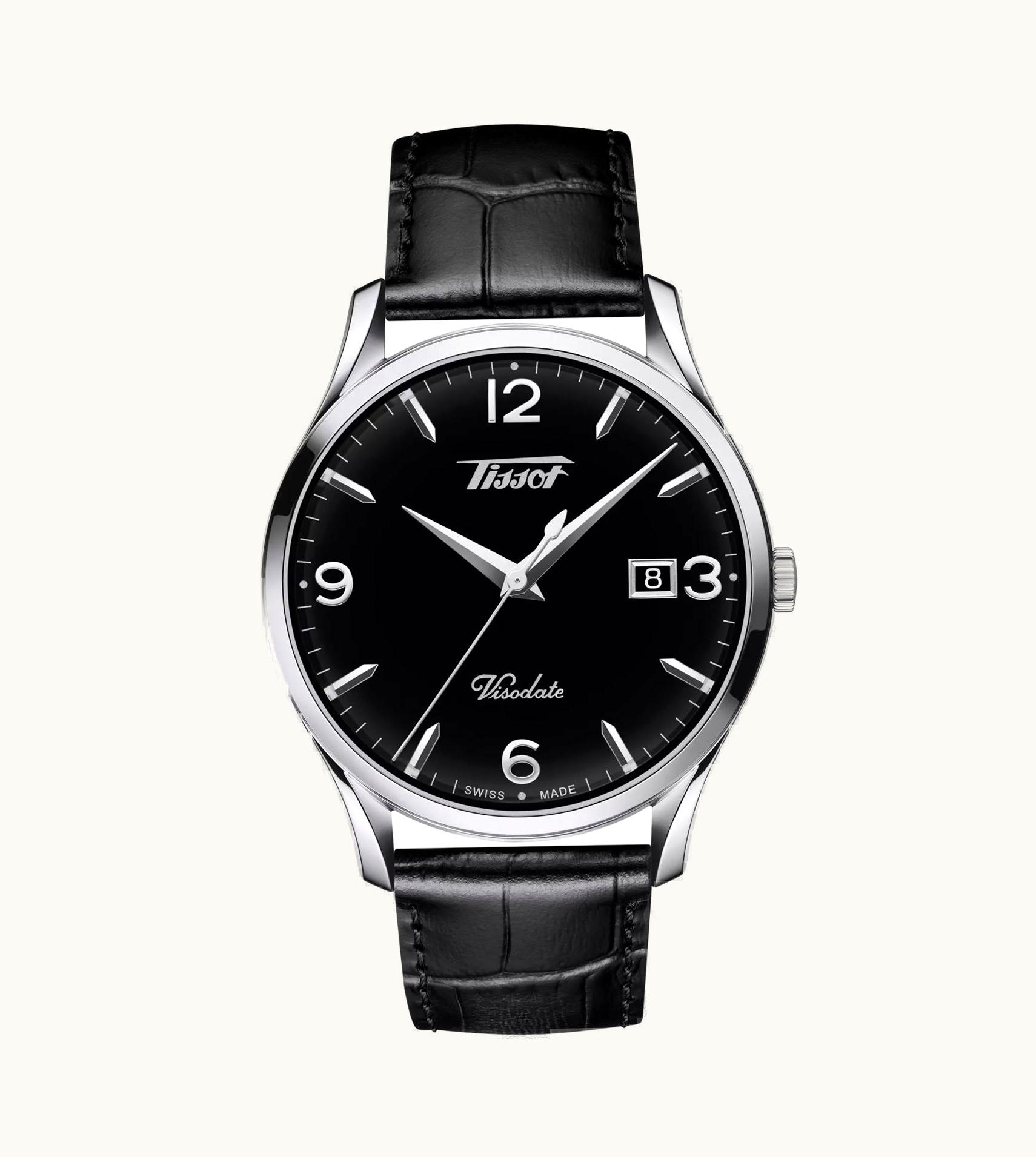 Tissot Visodate Quartz 40 Stainless Steel / Black / Strap