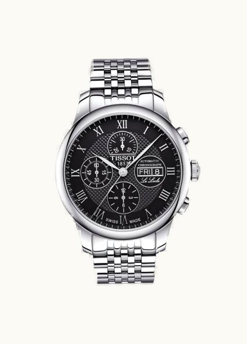 Tissot Le Locle 42.3 Valjoux Chronograph Stainless Steel / Black / Bracelet