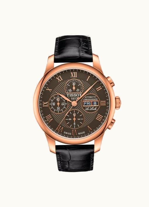 Tissot Le Locle 42.3 Valjoux Chronograph Rose Gold PVD / Bronze