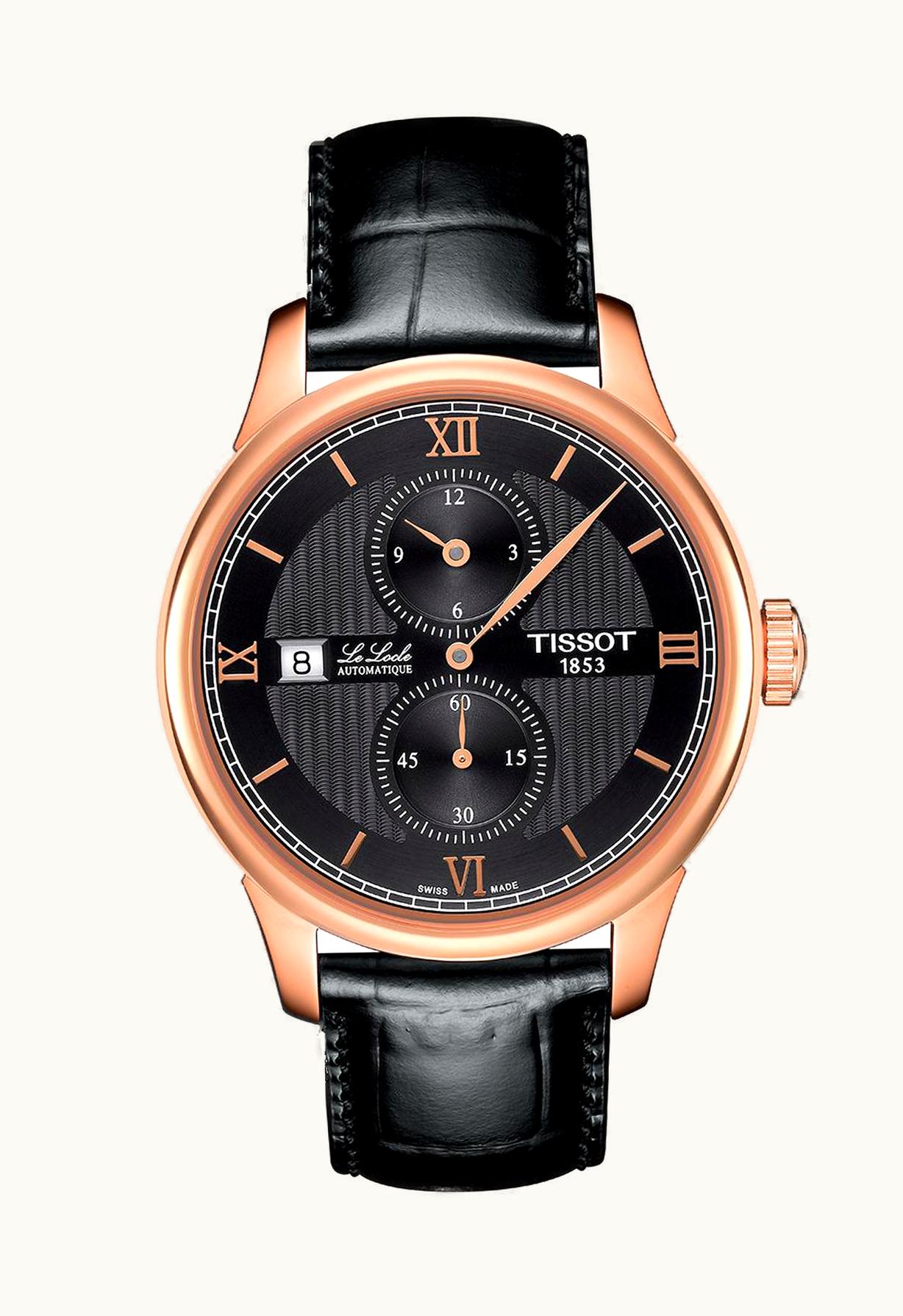 Tissot Le Locle Regulateur Pink Gold / Black