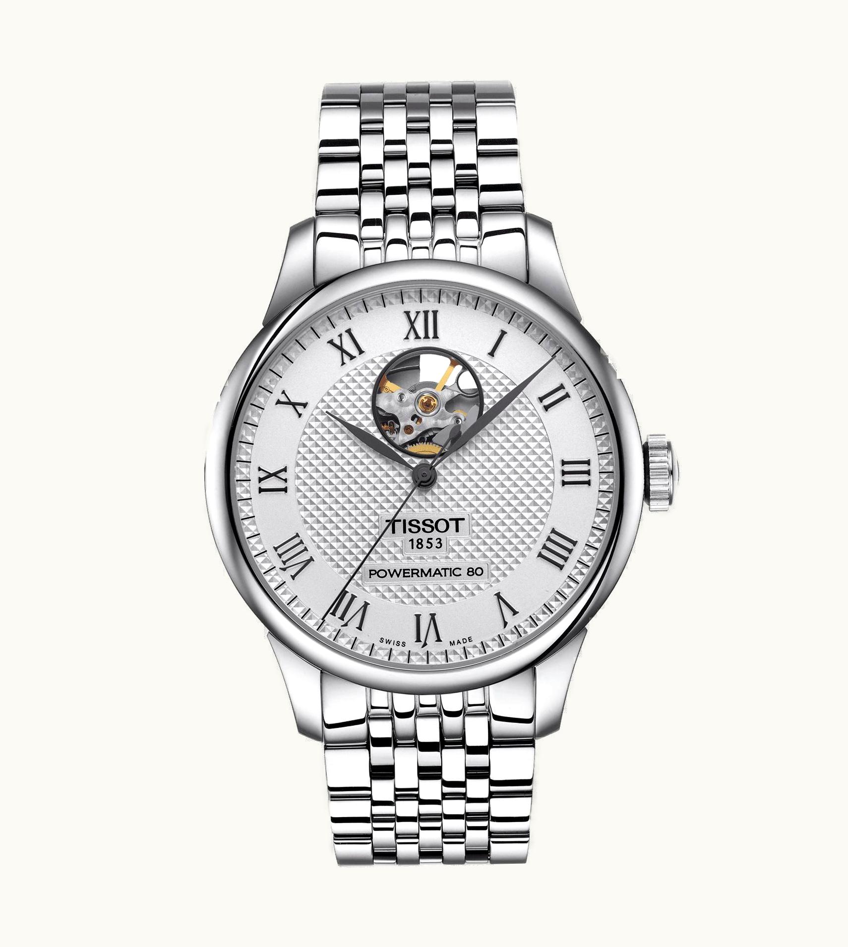 Tissot Le Locle Powermatic 80 Open Heart Stainless Steel / Silver / Bracelet