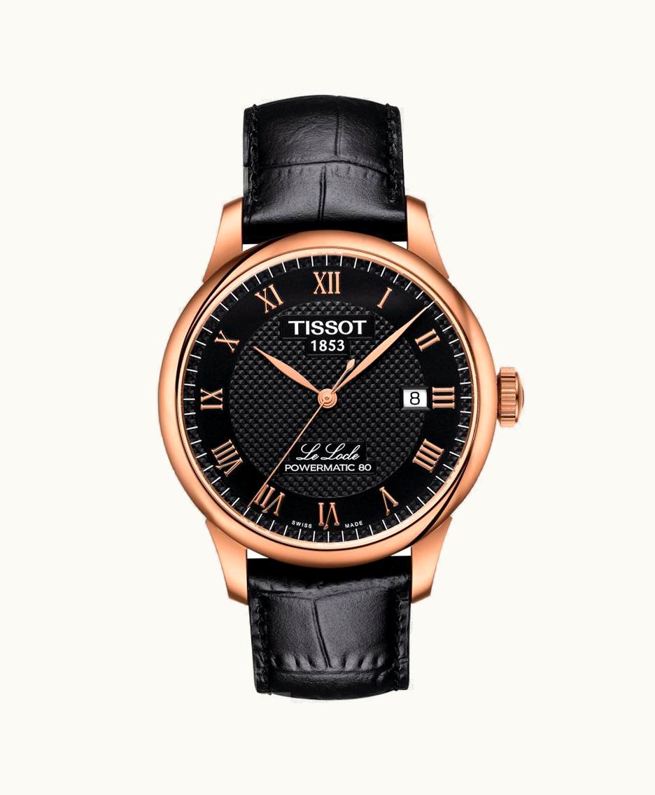Tissot Le Locle Powermatic 80 39.3 Rose Gold / Black / Strap