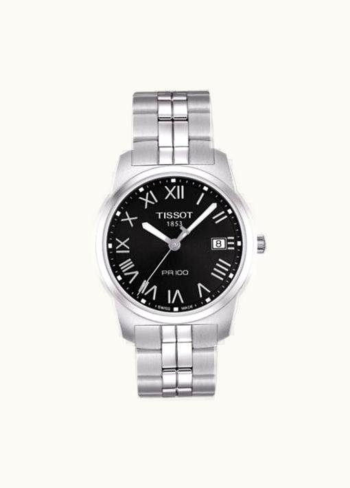Tissot PR 100 Quartz 38 Stainless Steel / Black / Bracelet
