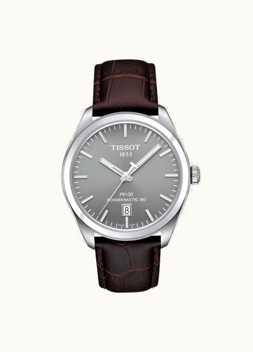 Tissot PR 100 Powermatic 80 39 Stainless Steel / Grey / Strap