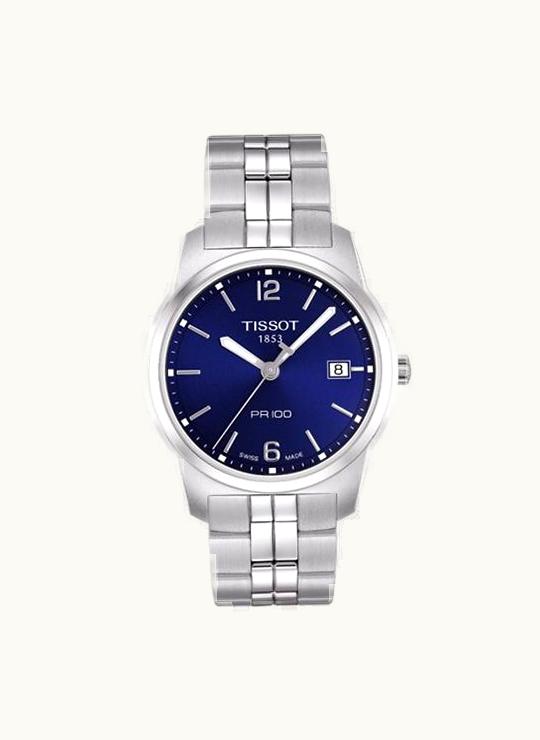 Tissot PR 100 Quartz 38 Stainless Steel / Blue / Bracelet