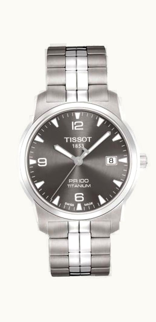 Tissot PR 100 Quartz 38 Titanium / Grey / Bracelet