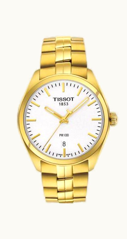 Tissot PR 100 Quartz 39 Yellow Gold PVD / Silver / Bracelet