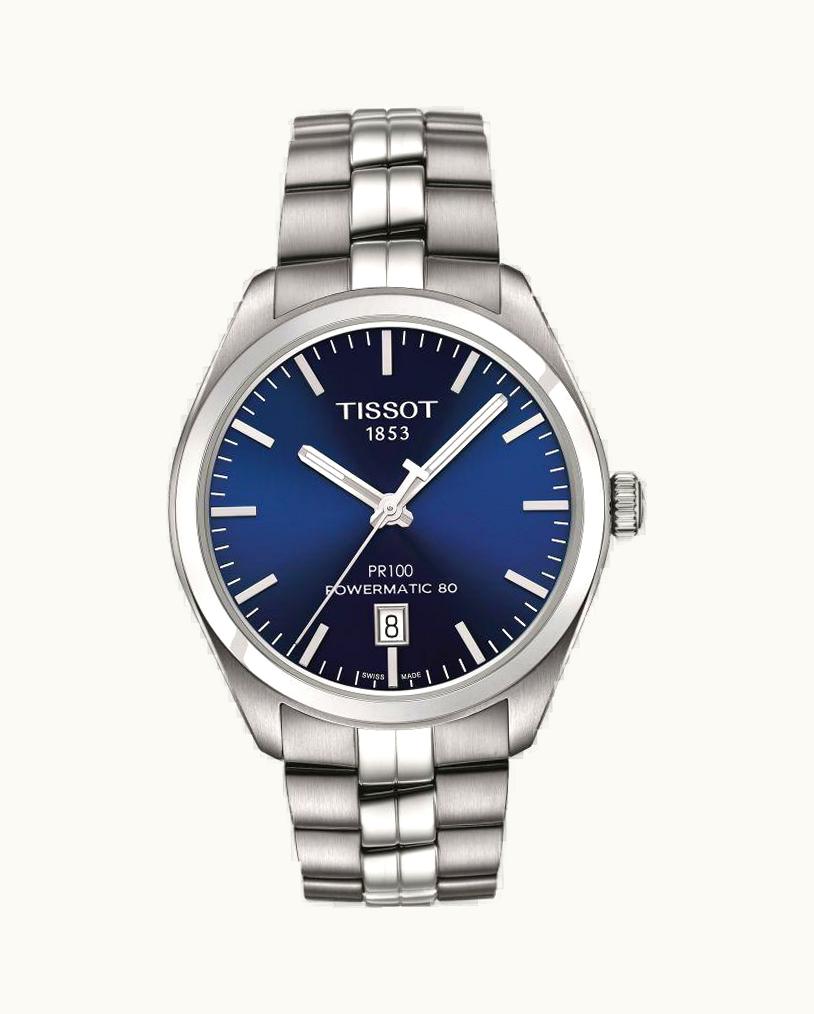 Tissot PR 100 Powermatic 80 39 Stainless Steel / Blue / Bracelet