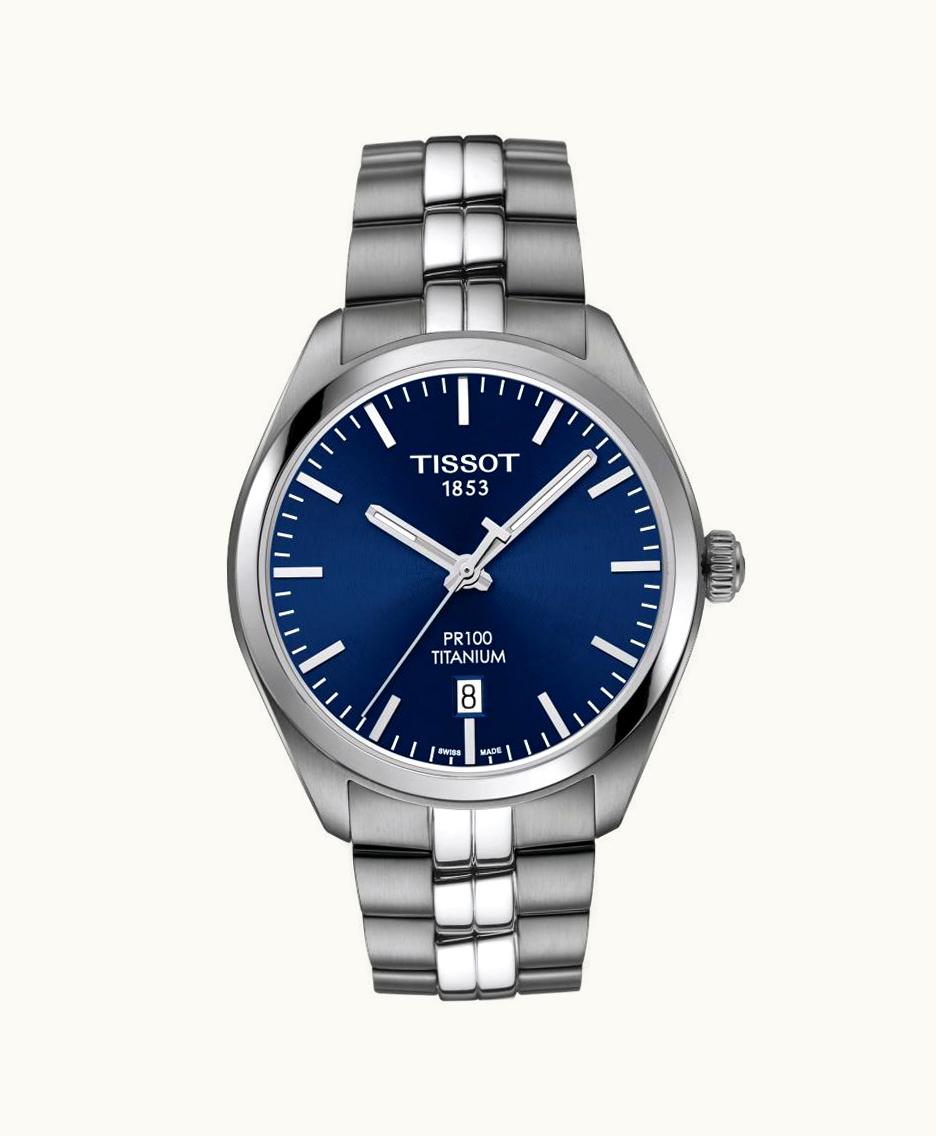 Tissot PR 100 Quartz 39 Titanium / Blue / Bracelet