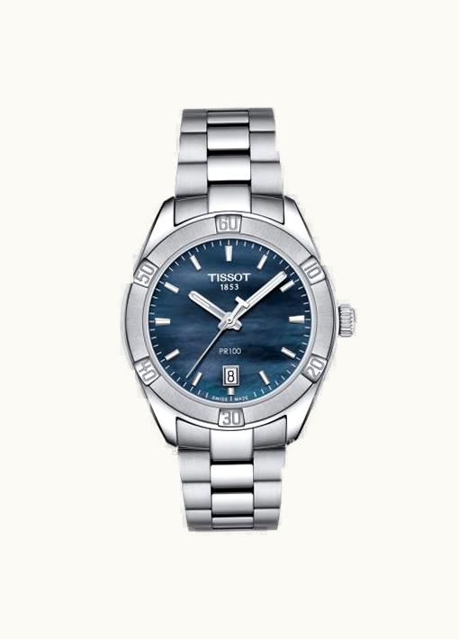 Tissot PR 100 Sport Chic 36 Stainless Steel / Black MOP / Bracelet