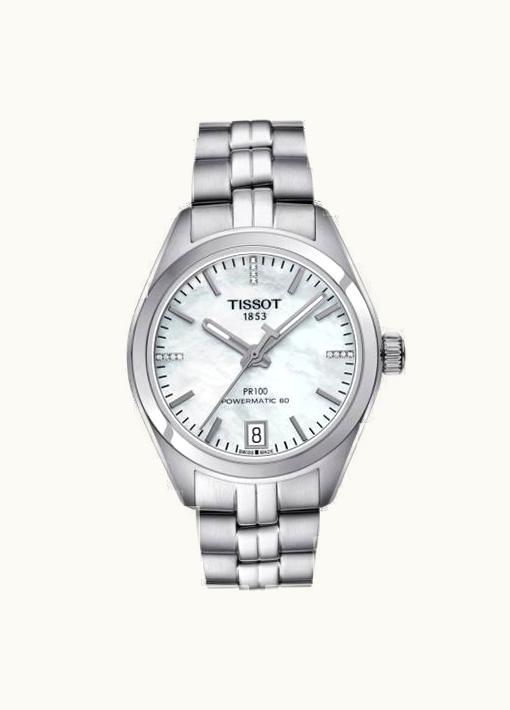 Tissot PR 100 Powermatic 80 33 Stainless Steel / MOP / Bracelet
