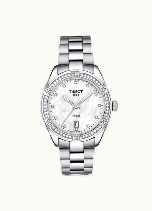 Tissot PR 100 Sport Chic 36 Stainless Steel / Diamond / MOP / Bracelet