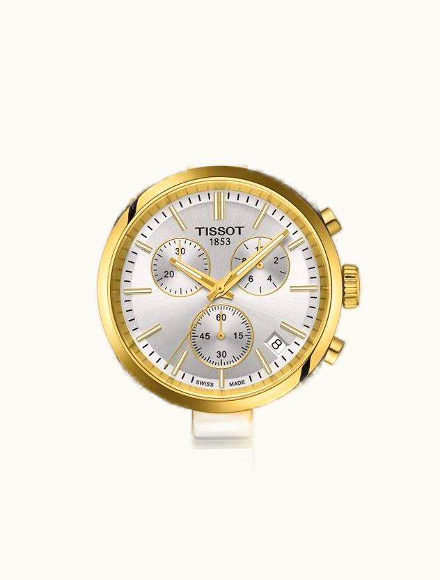 Tissot PR 100 Quartz Chronograph Stainless Steel - Yellow Gold  / Silver / Bracelet