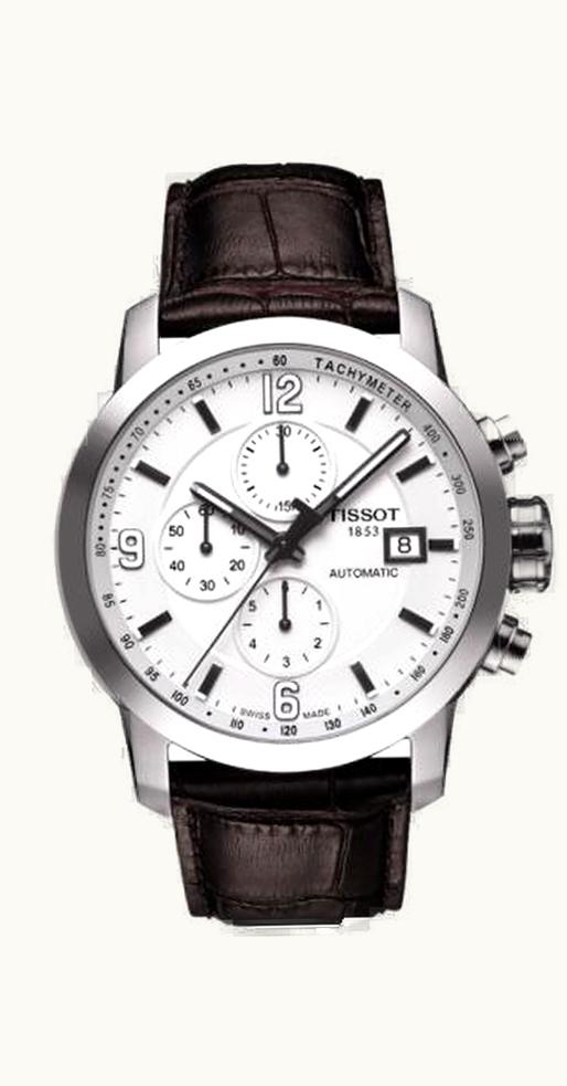 Tissot PRC 200 Automatic Chronograph Silver Leather