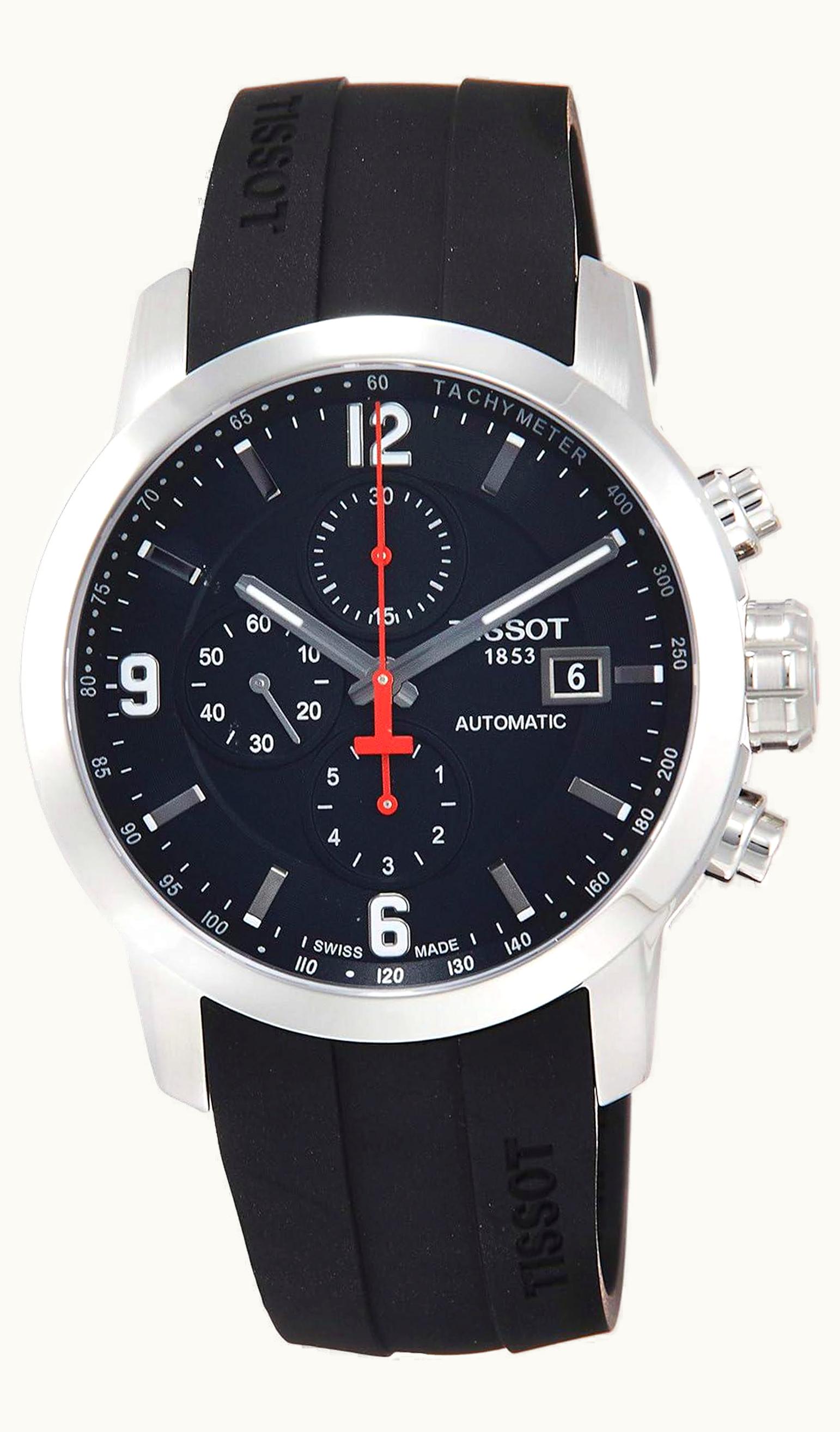 Tissot PRC 200 Automatic Chronograph Black Leather