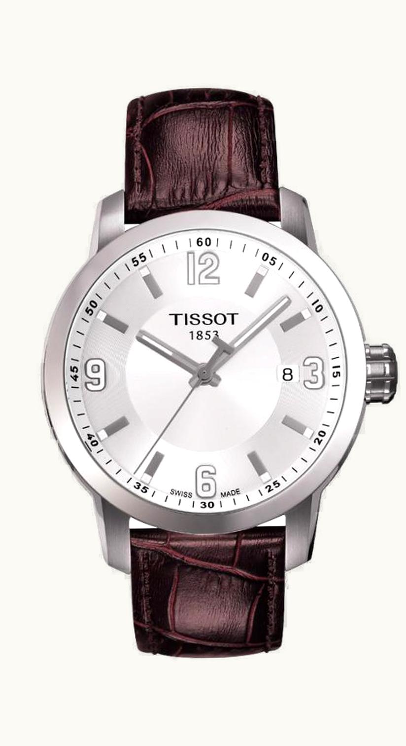 Tissot PRC 200 Quartz Silver Brown Leather