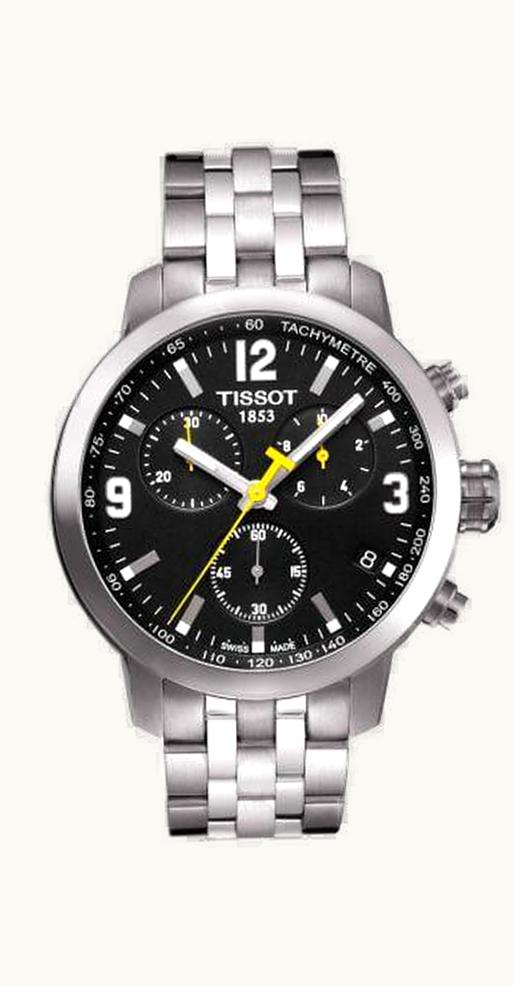 Tissot PRC 200 Quartz Chronograph Stainless Steel / Black / Bracelet