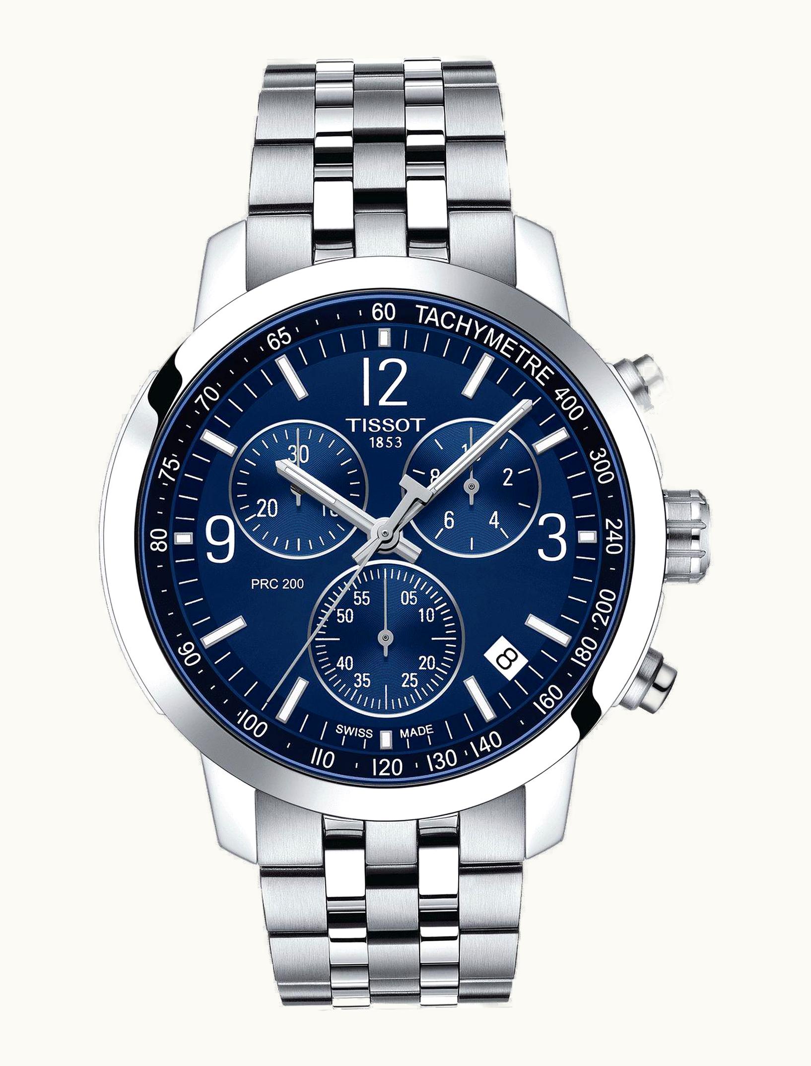 Tissot PRC 200 Quartz Chronograph Stainless Steel / Blue / Bracelet