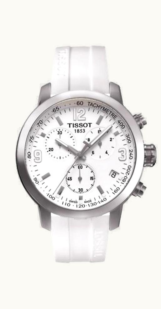 Tissot PRC 200 Quartz Chronograph White Rubber