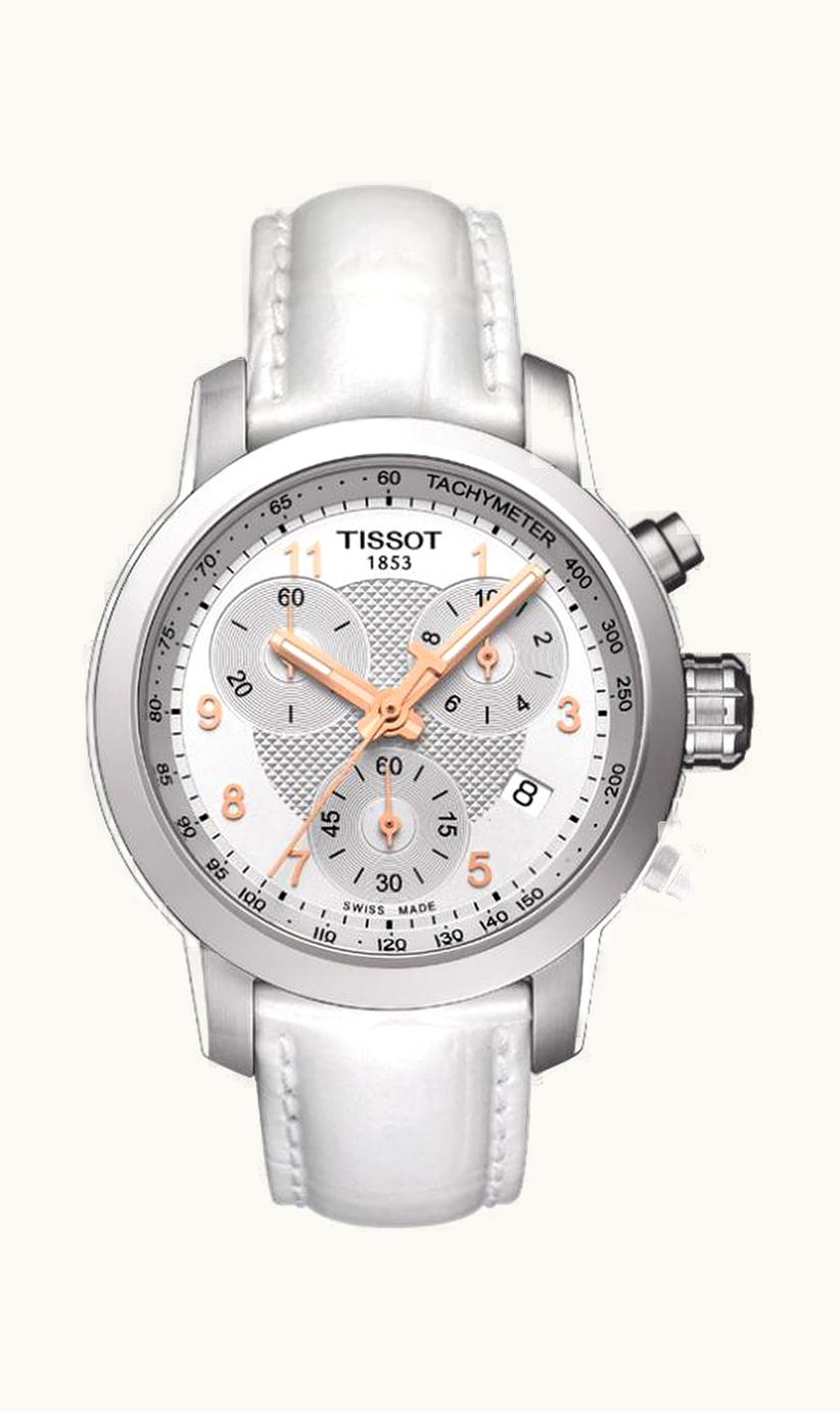 Tissot PRC 200 Quartz Chronograph Lady Rose Roman White
