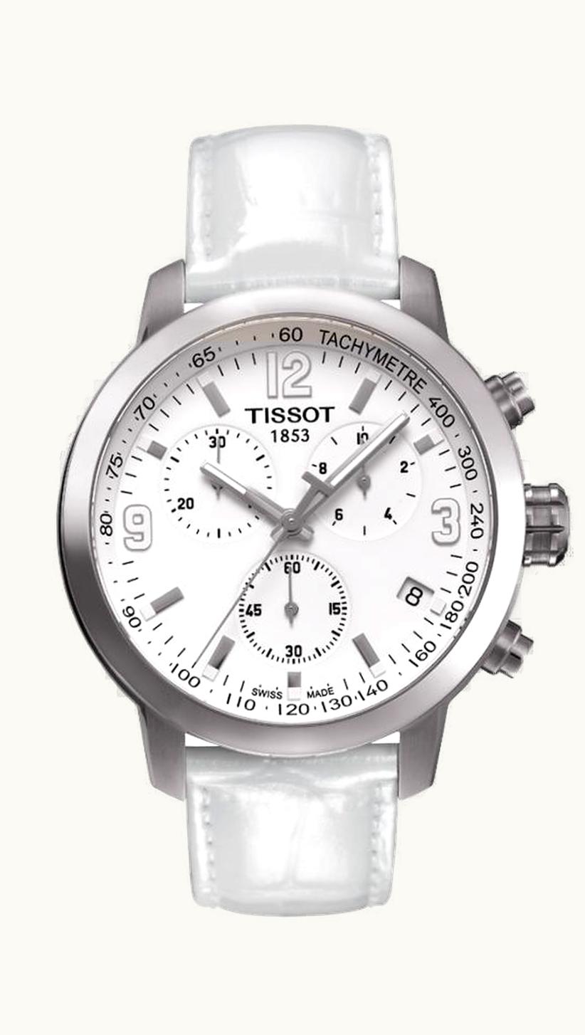 Tissot PRC 200 Quartz Chronograph White Leather