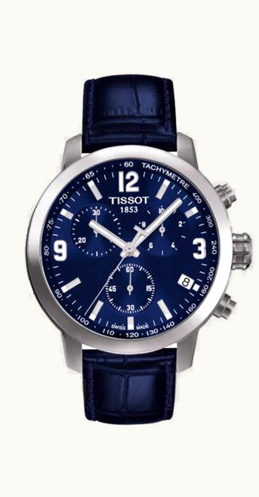 Tissot PRC 200 Quartz Chronograph Blue Leather