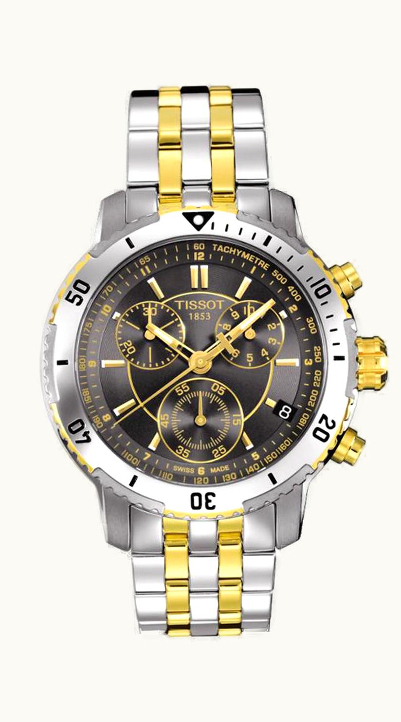 Tissot PRS 200 Quartz Chronograph Two Tone Grey