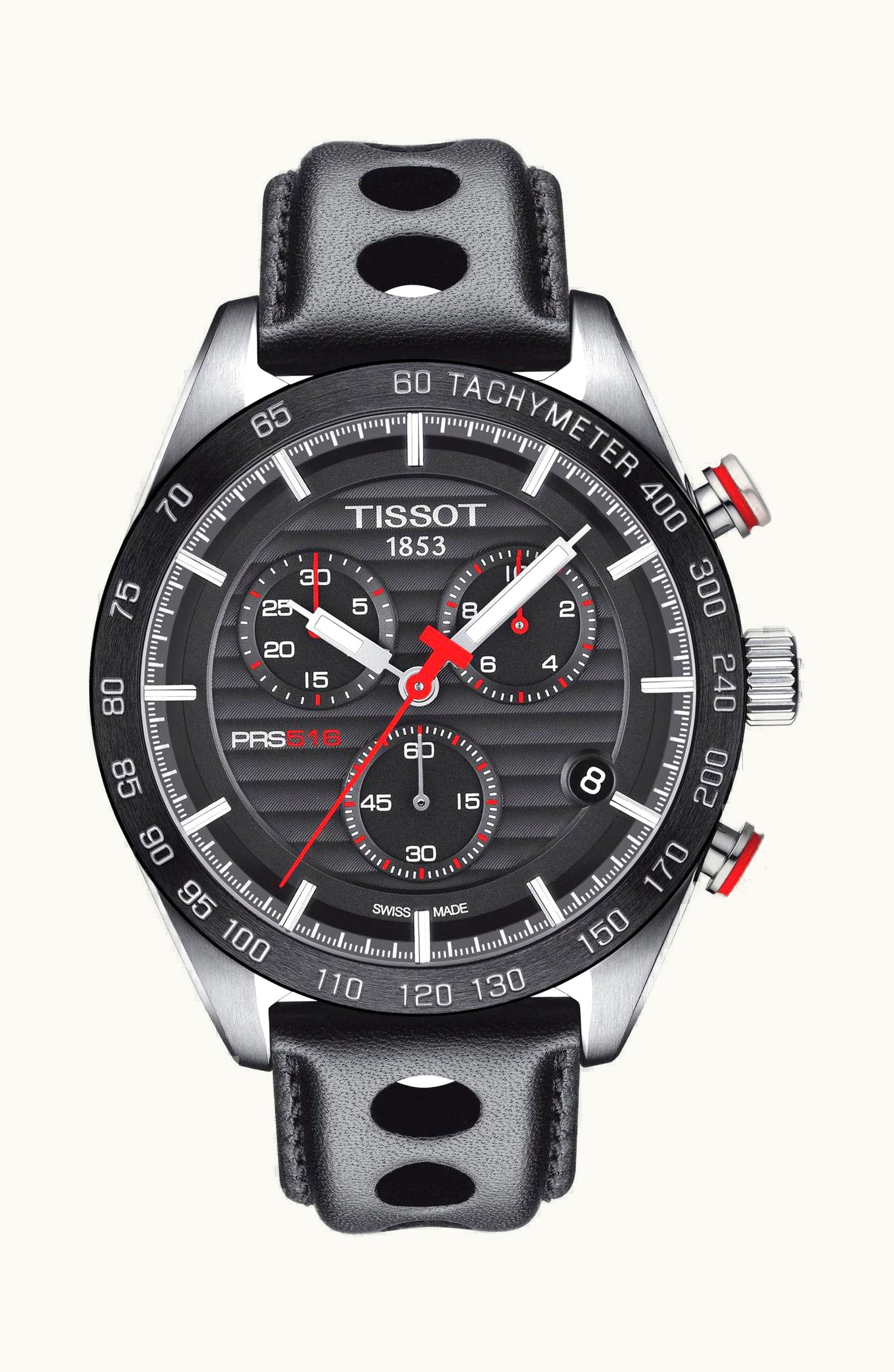 Tissot PRS 516 Chronograph Quartz Stainless Steel / Black / Strap