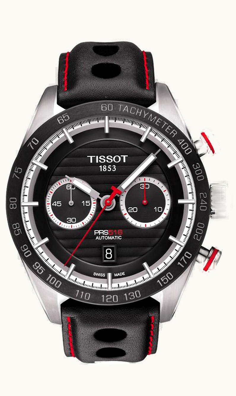 Tissot PRS 516 Automatic Chronograph 45 Stainless Steel / Black / Strap