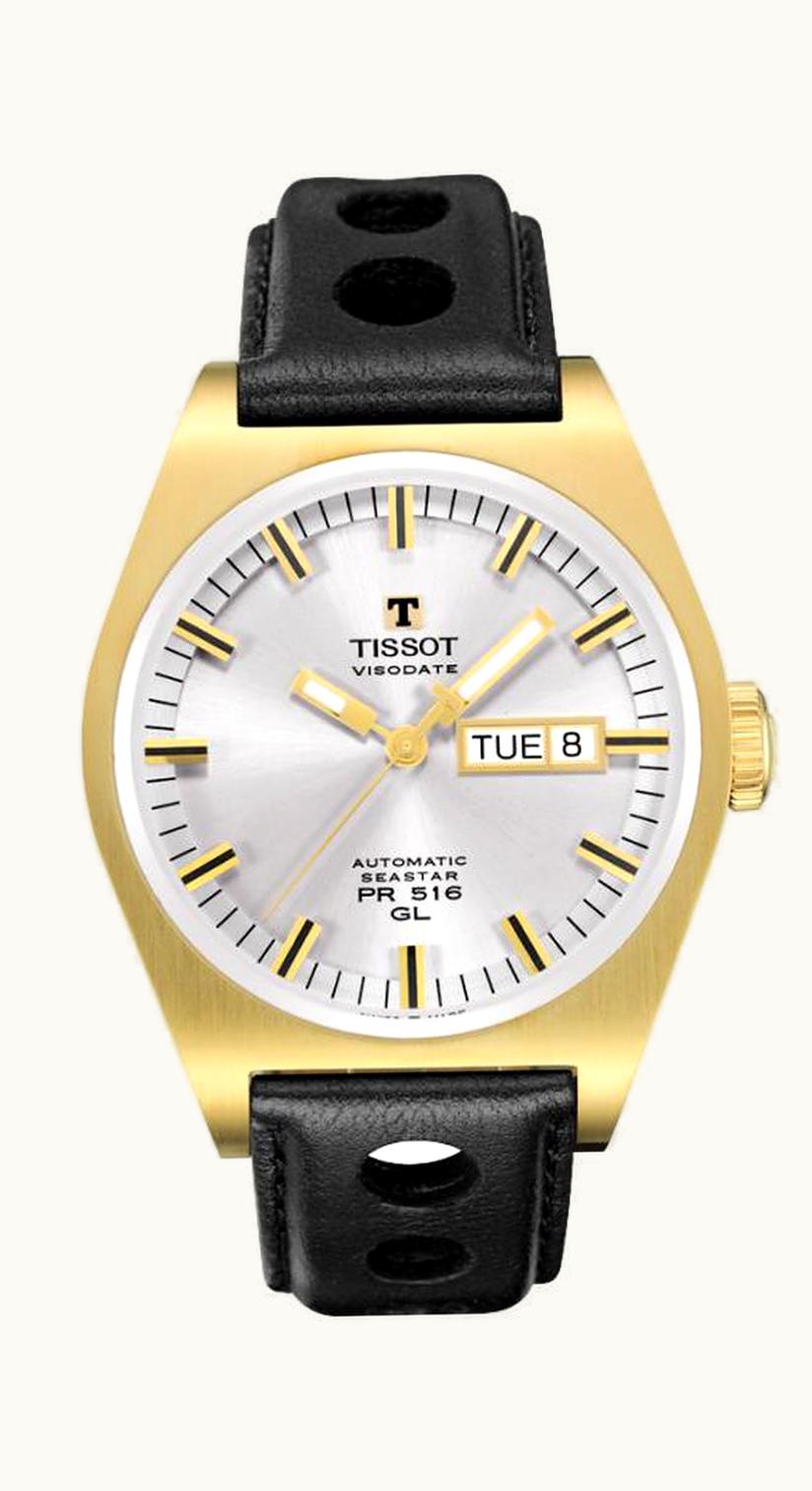 Tissot PRS 516 Automatic 40 PVD Gold / Silver / Strap