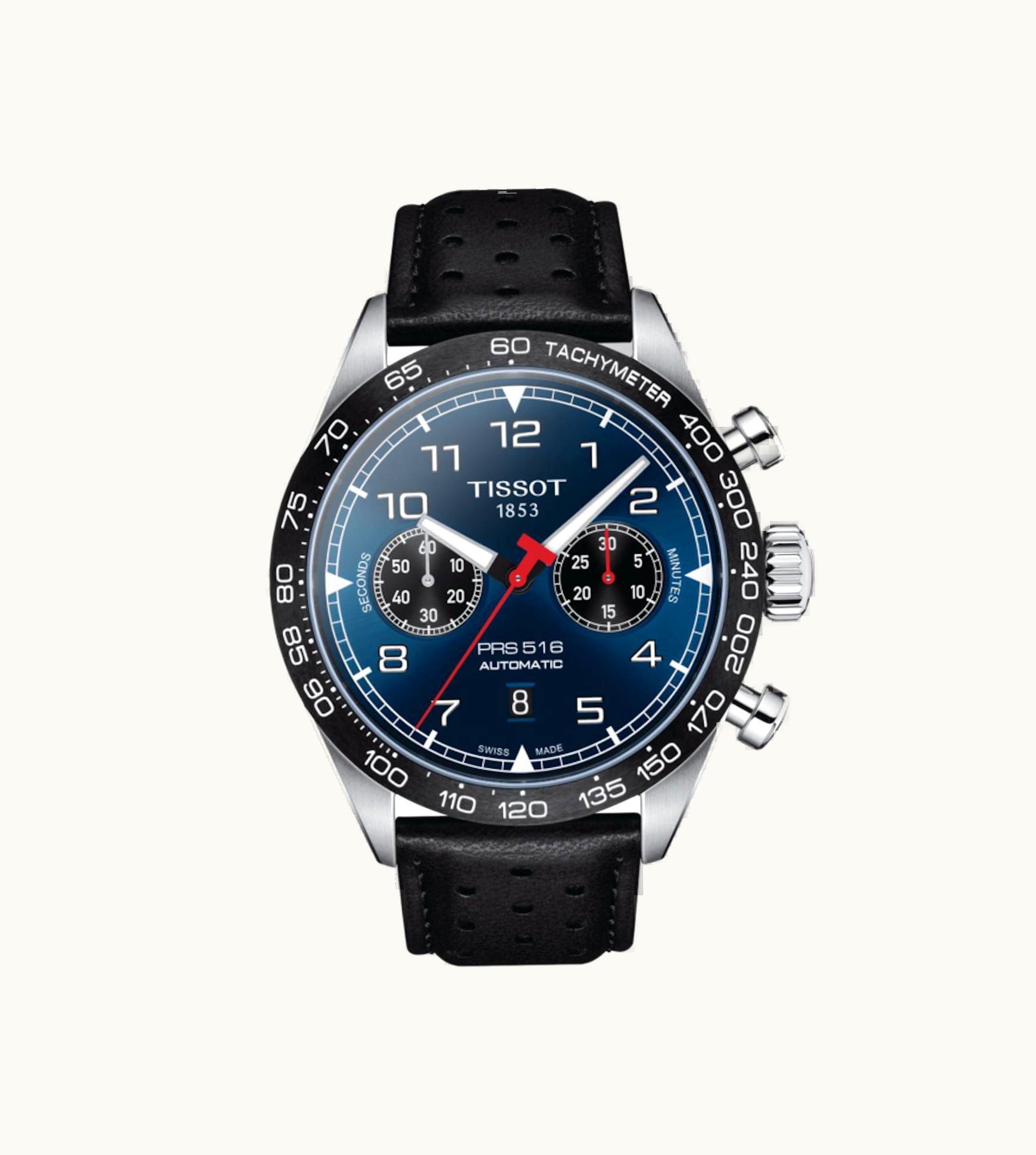 Tissot PRS 516 Automatic Chronograph 45 Stainless Steel / Blue