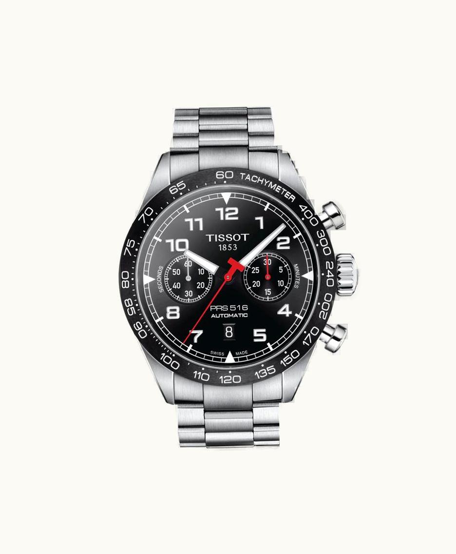 Tissot PRS 516 Automatic Chronograph Stainless Steel / Black / Bracelet