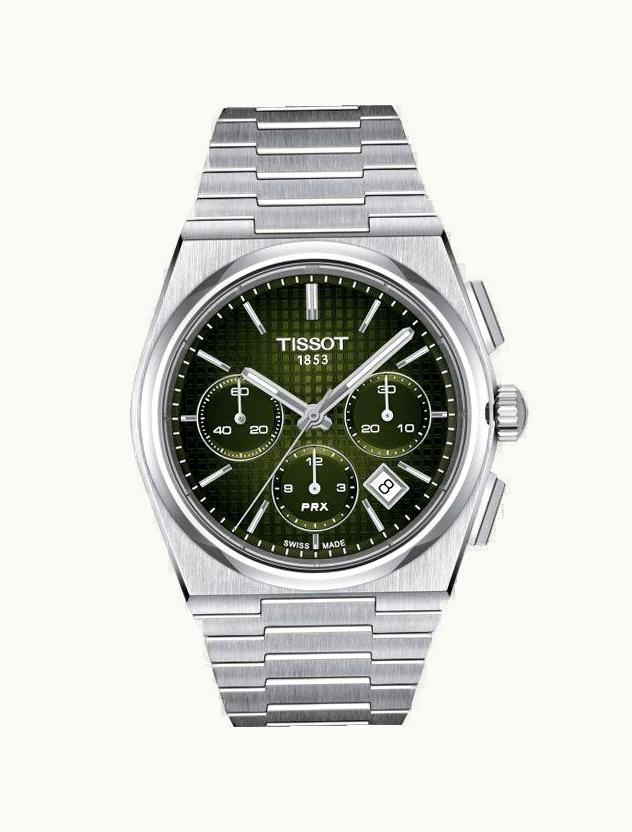 Tissot PRX Chronograph Stainless Steel / Green