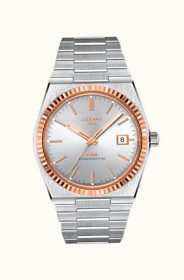 Tissot PRX Powermatic 80 Stainless Steel - Rose Gold / Silver