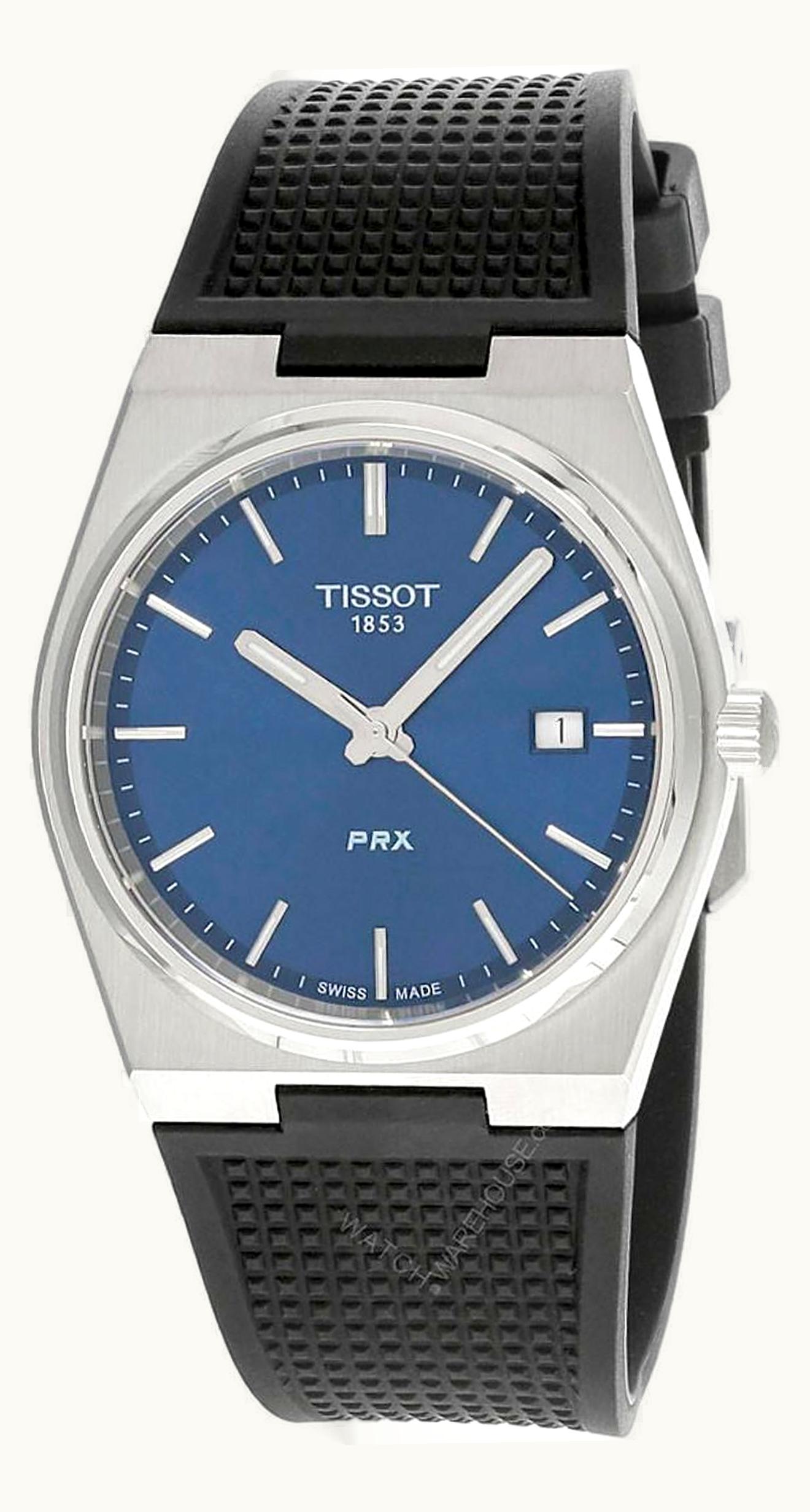 Tissot PRX Quartz Stainless Steel / Blue / Rubber