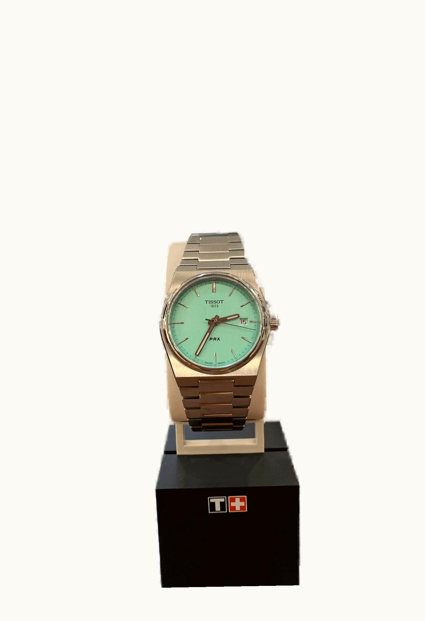 Tissot PRX Quartz 35 Stainless Steel / Mint Green