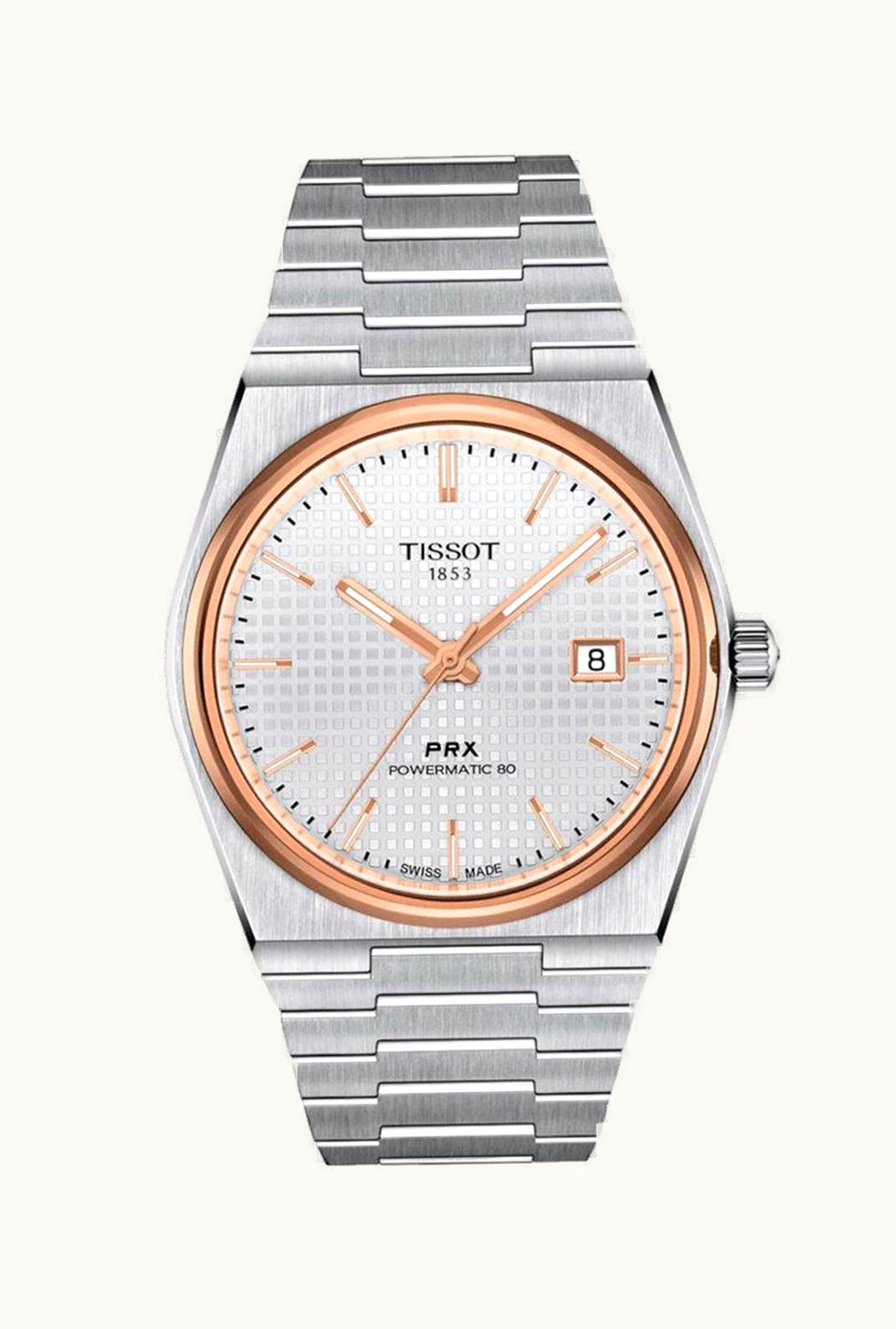 Tissot PRX Powermatic 80 Stainless Steel / Rose Gold PVD / Silver