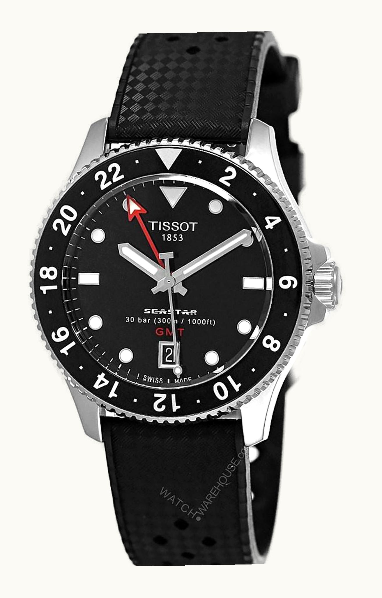 Tissot Seastar 1000 Quartz GMT 40 Stainless Steel / Black
