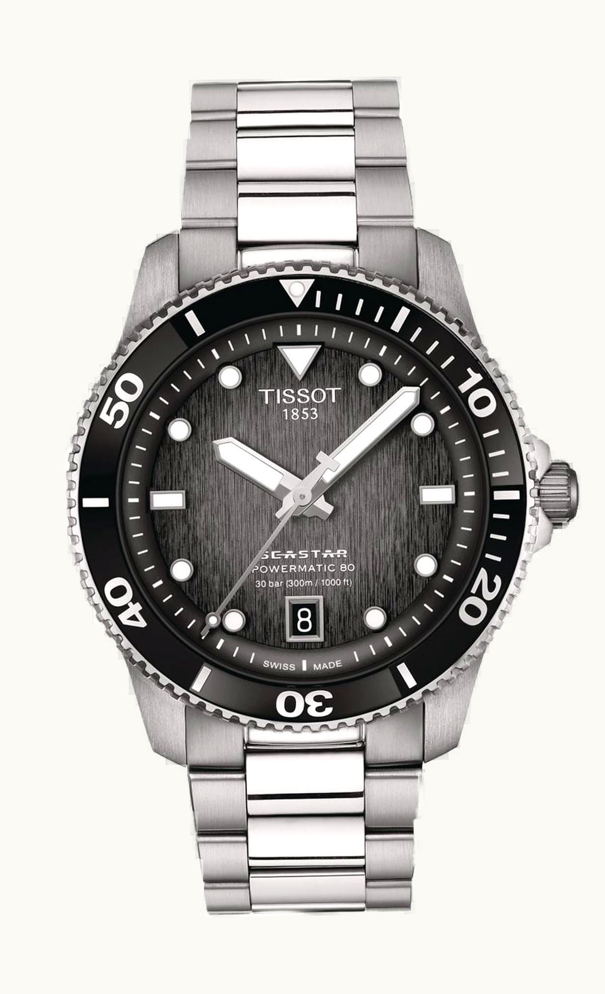 Tissot Seastar 1000 Powermatic 80 40 Stainless Steel / Grey / Bracelet